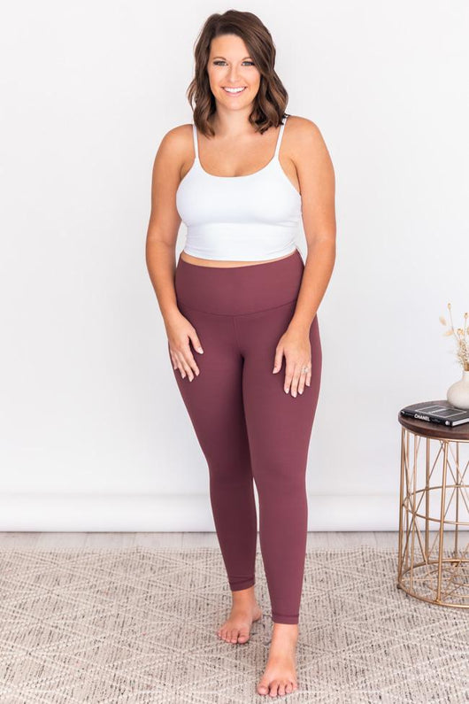 Chasing Reality Maroon High Waist Legging