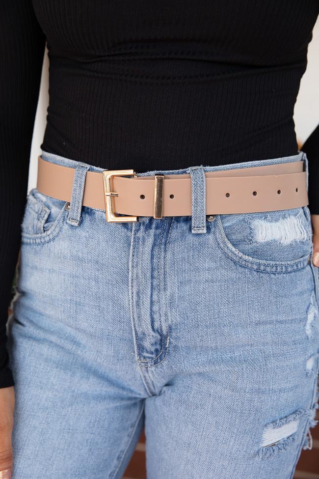 Forgot About You Beige Belt