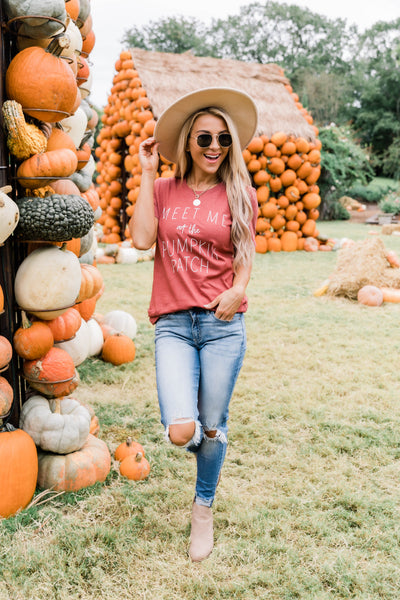 Meet Me At The Pumpkin Patch Rust Graphic Tee