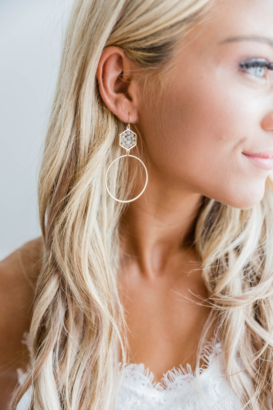 Brilliant Ideas Hoop Natural Earrings