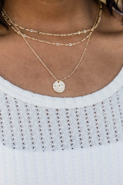 Follow A Path Layered Gold Necklace