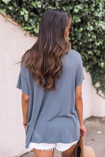A Glorious Time Slate Blouse