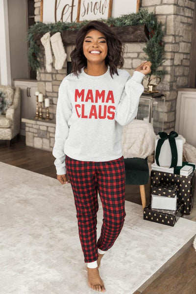 Mama Claus Graphic Ash Sweatshirt