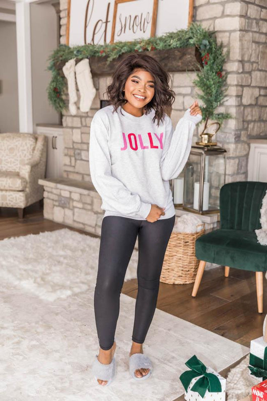 Colorful Jolly Graphic Ash Sweatshirt