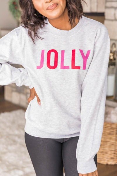Colorful Jolly Graphic Ash Sweatshirt