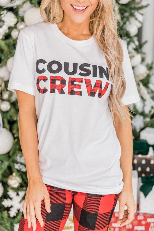 Cousin Crew Graphic White Tee