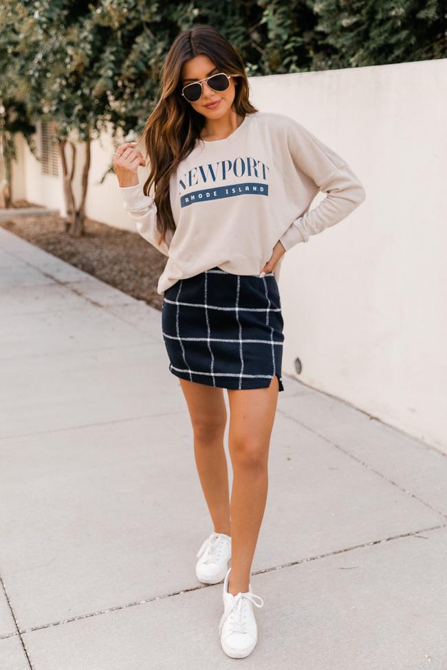 Newport Rhode Island Light Tan Graphic Sweatshirt