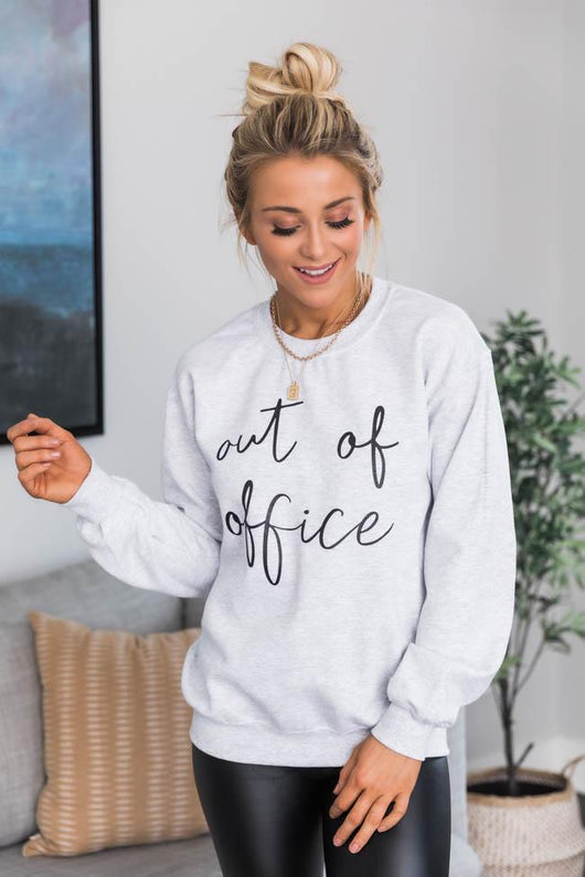 Out Of Office Graphic Ash Sweatshirt