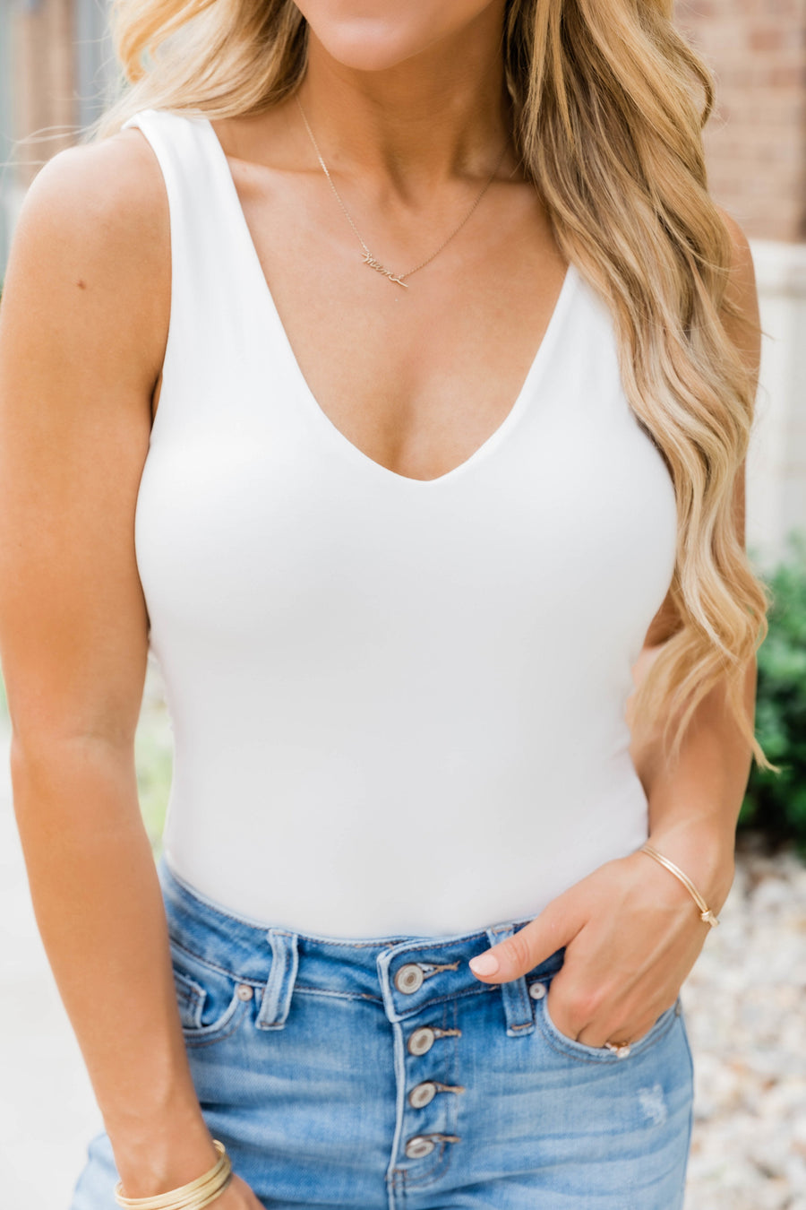 More Than Mine White Bodysuit