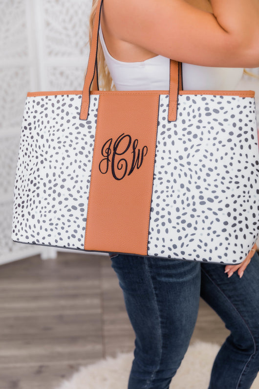All Over The World Animal Print Tote Cream