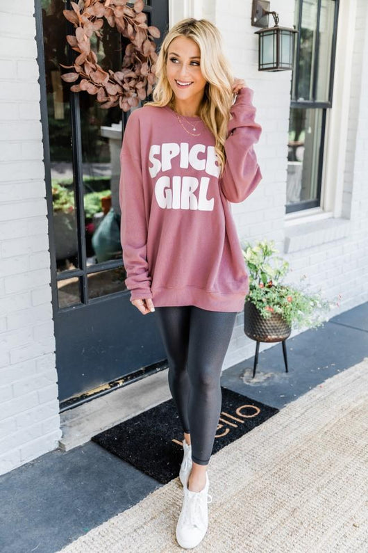 Spice Girl Mauve Graphic Sweatshirt