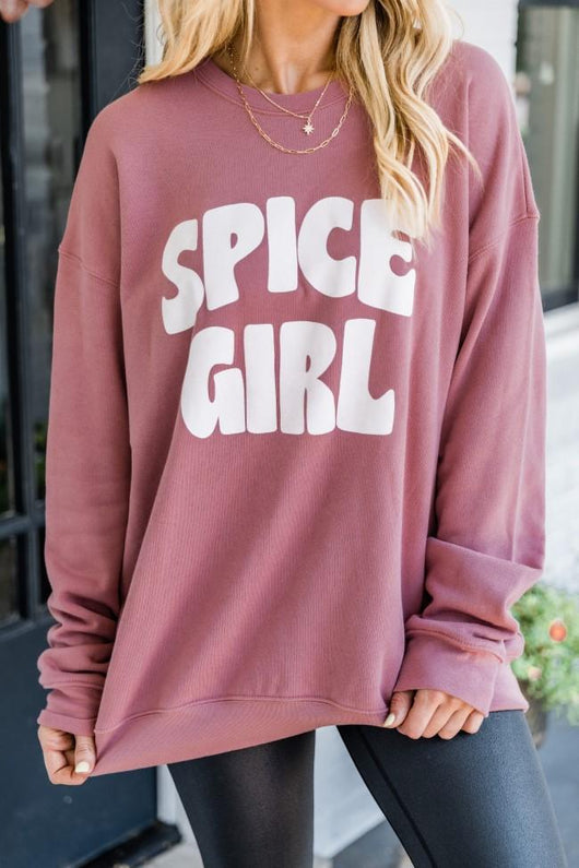 Spice Girl Mauve Graphic Sweatshirt
