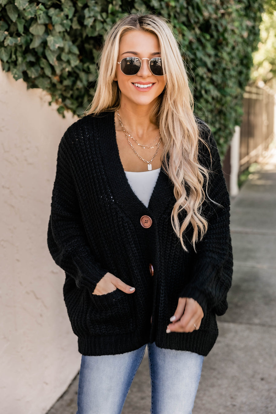 Sundown Awaits Knit Black Cardigan FINAL SALE