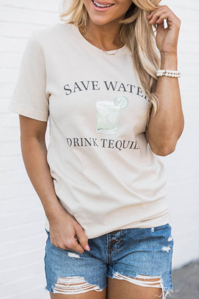 Save Water Drink Tequila Graphic Tee
