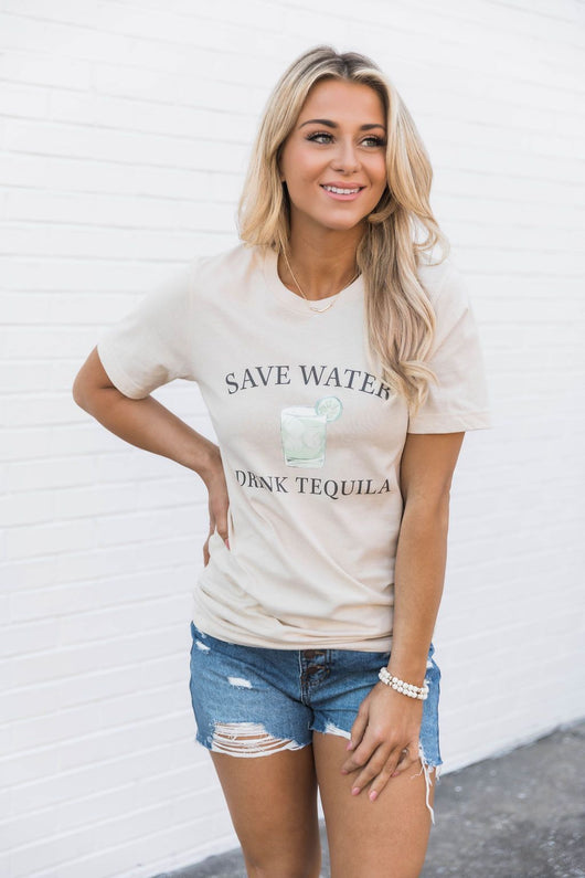 Save Water Drink Tequila Graphic Tee
