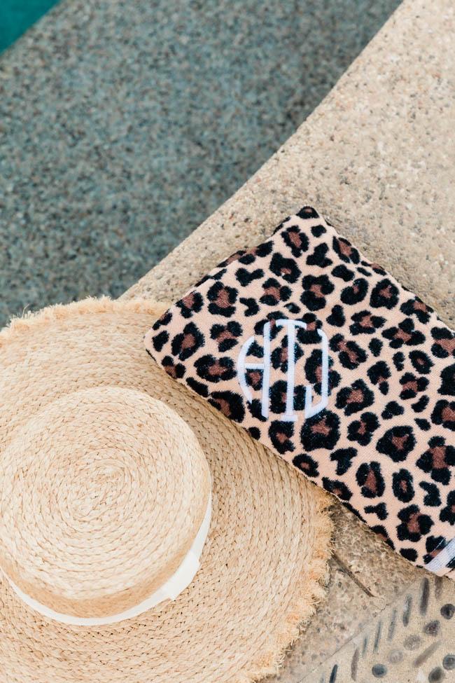 Let's Sail Away Animal Print Beach Towel
