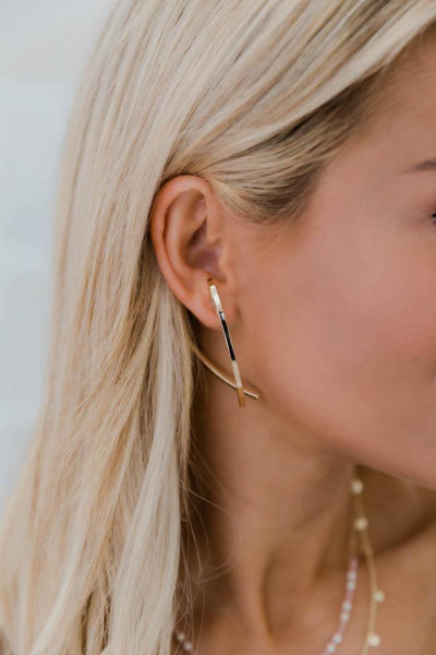 Wonderfully In Love Gold Heart Earrings