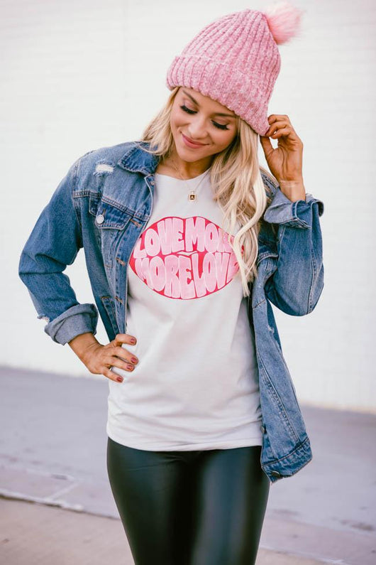 Love More, More Love Graphic Heather Dust Tee