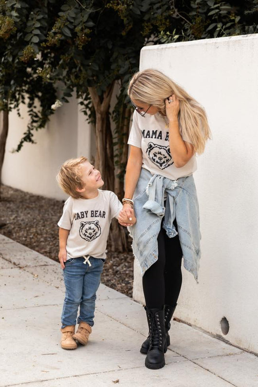 Baby Bear Toddler Graphic Heather Dust Tee