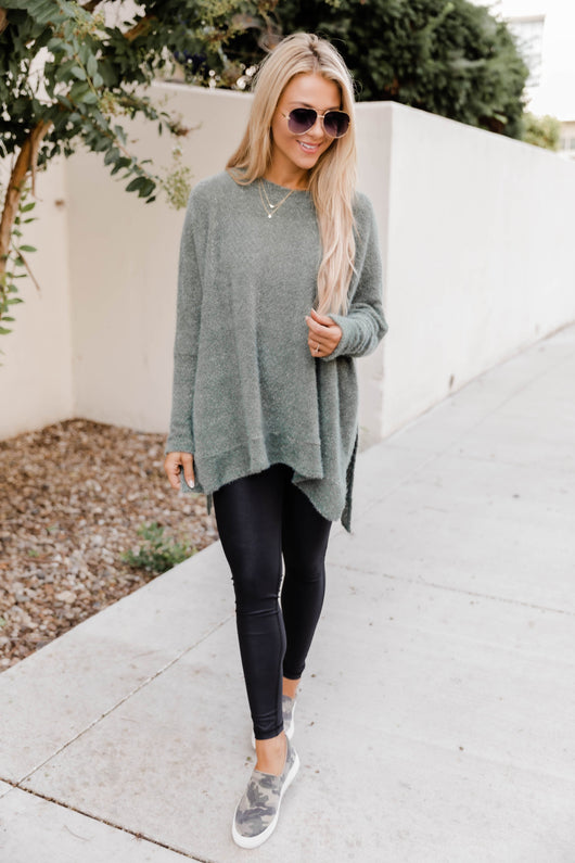 Uncomplicate My Life Olive Pullover