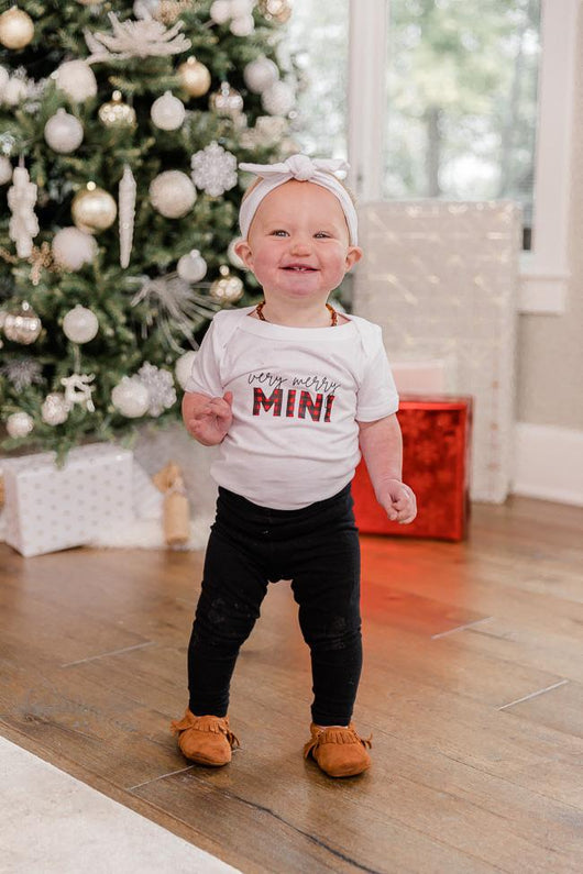 Very Merry Mini Graphic White Onesie