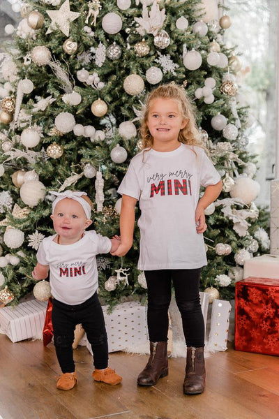 Very Merry Mini Graphic White Onesie