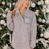 All Snowed In Monogram Grey Pullover