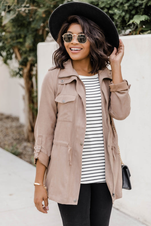 Spark An Interest Cargo Beige Jacket