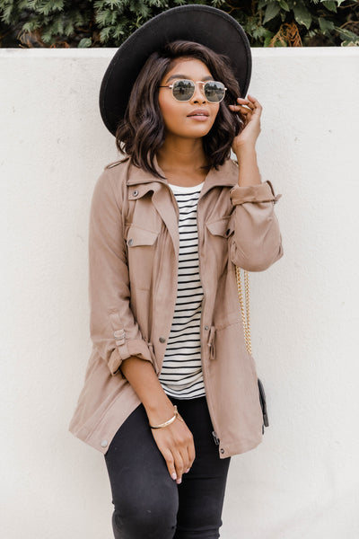 Spark An Interest Cargo Beige Jacket