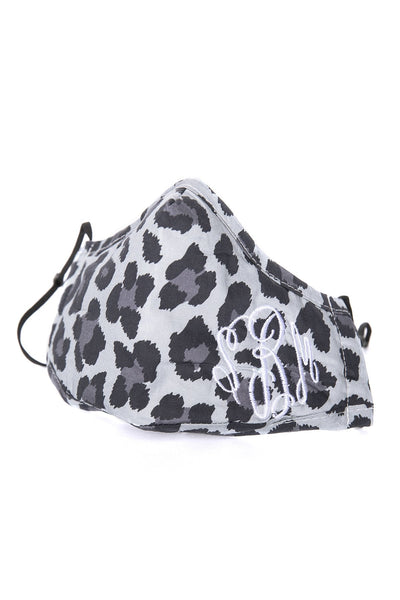 Effortless Style Animal Print Face Mask Grey