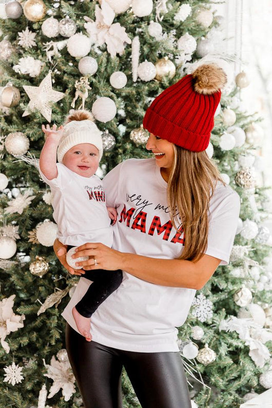 Very Merry Mama Graphic White Tee