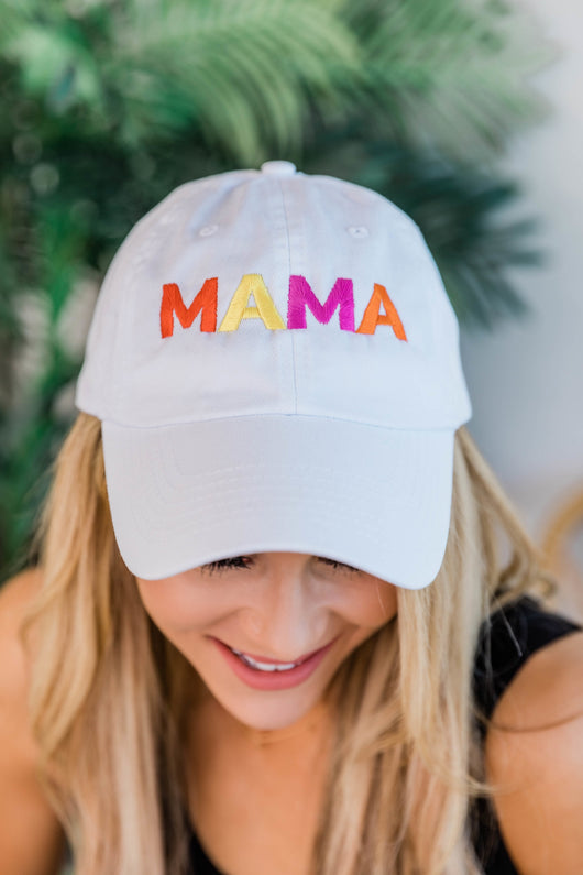 Mama Multi Color Embroidered Baseball Cap