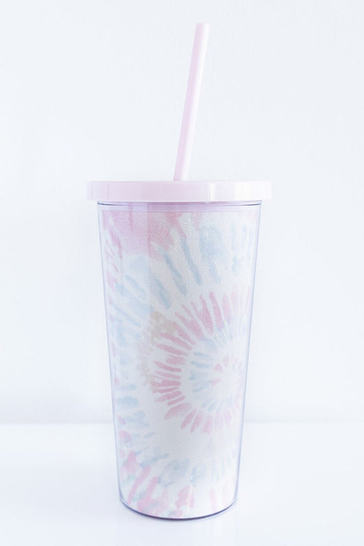 White Tie Dye Tumbler 24oz