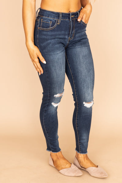 Kylie Distressed Dark Wash Jeans
