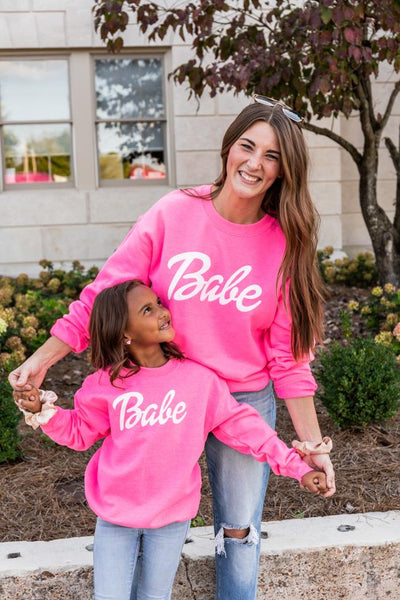 Babe Pink Graphic Sweatshirt