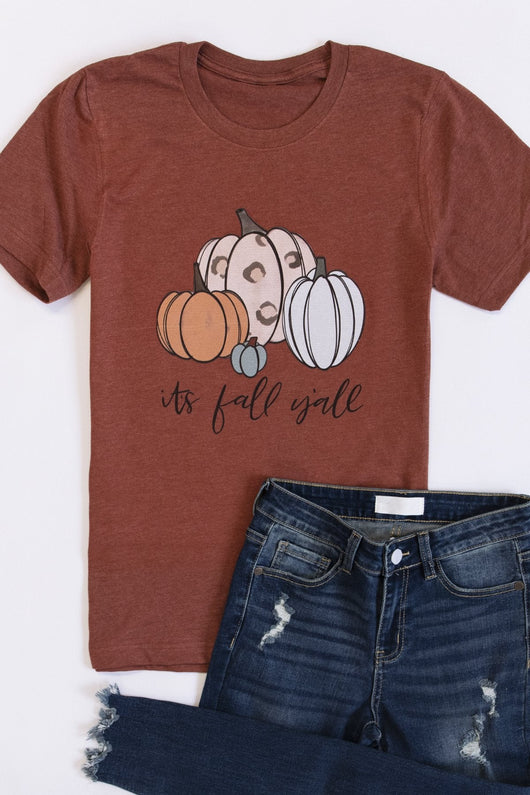 It's Fall Y'all Graphic Heather Clay Tee