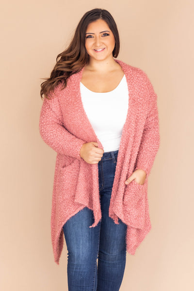 Heart Set On You Popcorn Mauve Cardigan