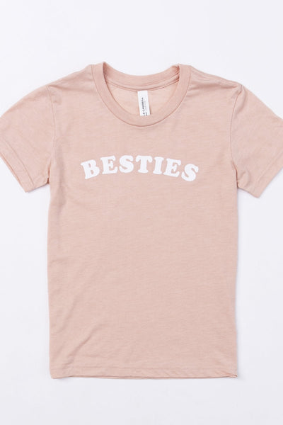 Besties Graphic Baby Tee Peach