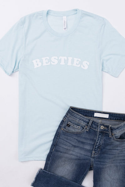 Besties Graphic Light Blue Tee