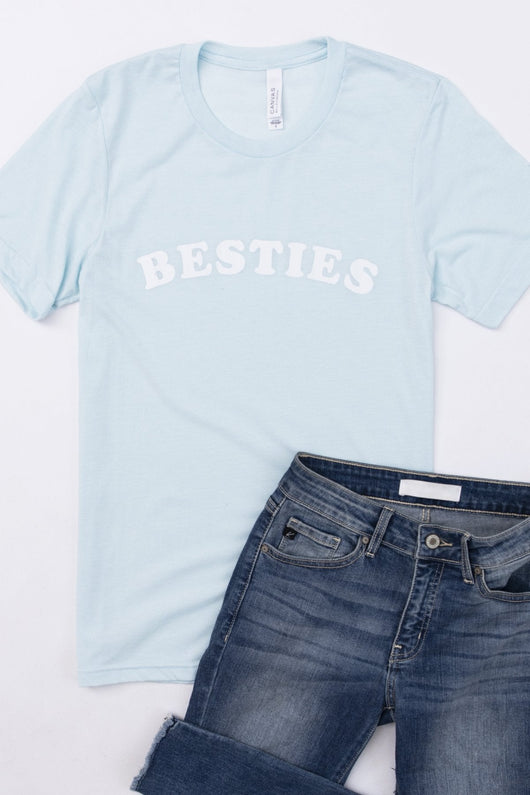Besties Graphic Light Blue Tee
