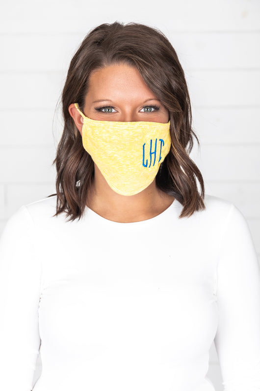 Monogrammed Yellow Mask