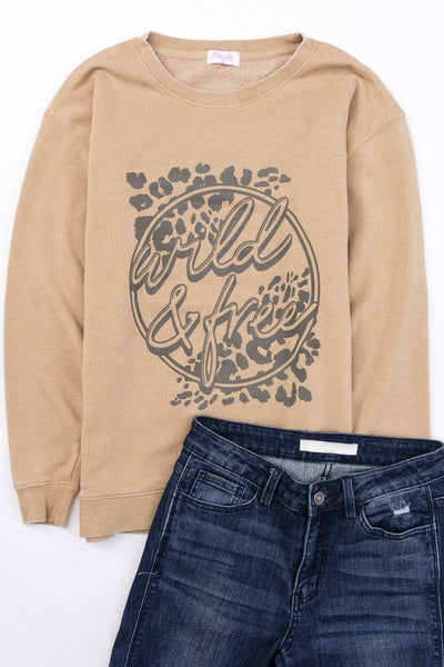 Wild And Free Gold Graphic Sweatshirt