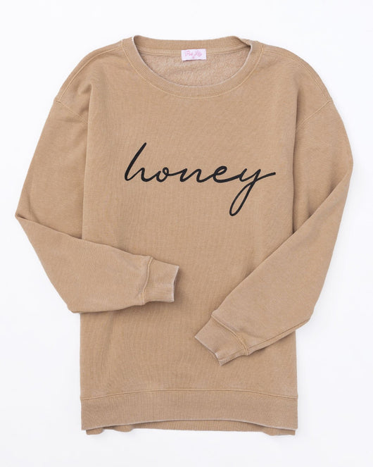 Honey Script Gold Graphic Sweatshirt