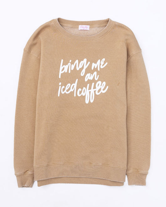Bring Me An Iced Coffee Gold Graphic Sweatshirt