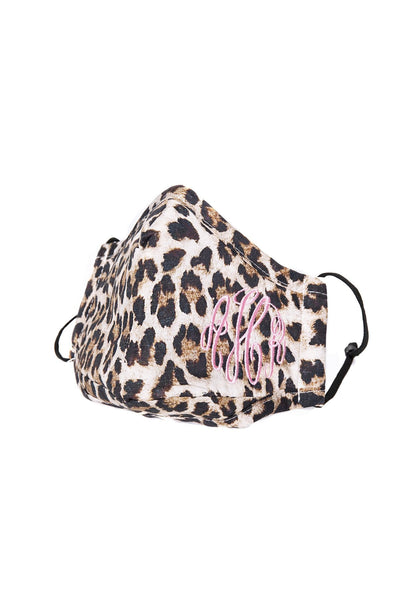 Effortless Style Animal Print Face Mask Brown
