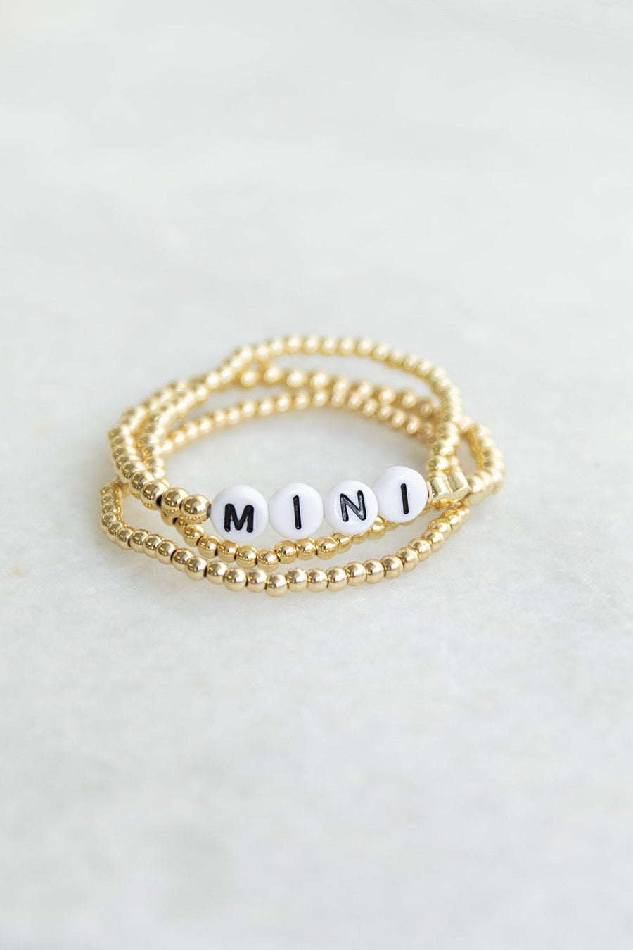 Realize Greatness 3 Layered Kids Mini Bracelet Set Gold