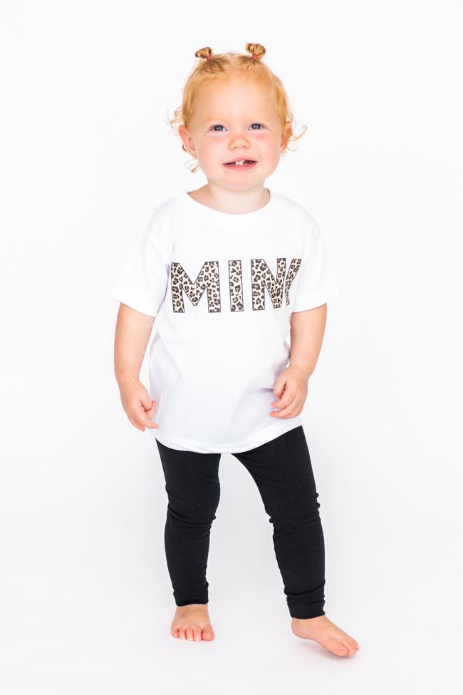 Mini Animal Print Baby Tee White