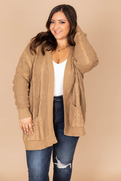 Won't Change My Heart Tan Cardigan