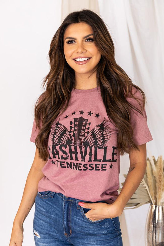 Nashville Wings Mauve Graphic Tee
