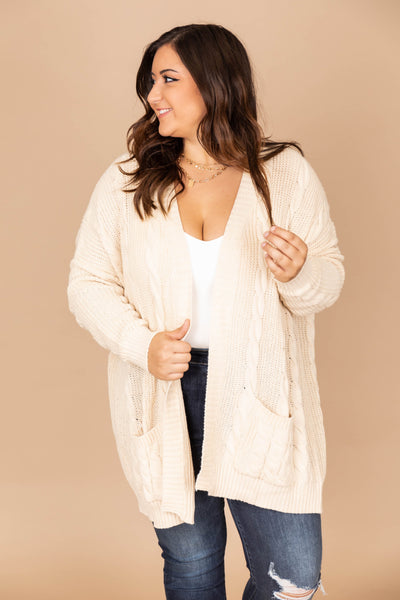 Won't Change My Heart Cream Cardigan